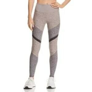 Alo Alosoft Sheila Legging High Waisted 7/8 Length Heather Gray Black Striped XS